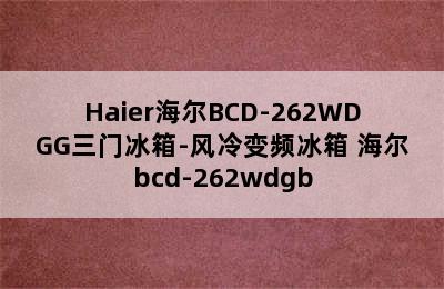 Haier海尔BCD-262WDGG三门冰箱-风冷变频冰箱 海尔bcd-262wdgb